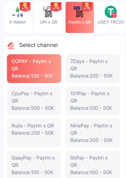paytm qr payment